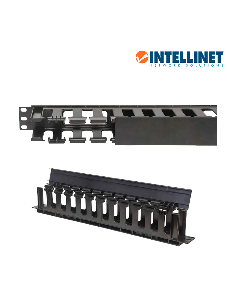 [ITL1590008] INTELLINET 714679 - Organizador Horizontal /19" / 1U / Plástico / 8cm