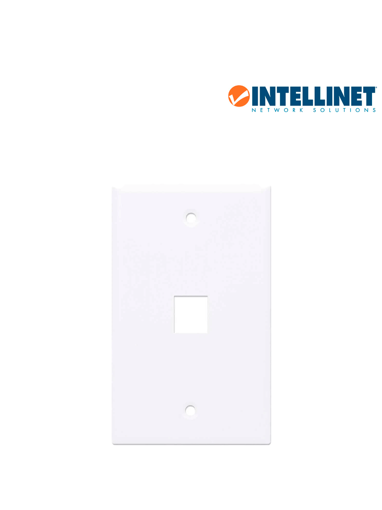 INTELLINET 163286 - TAPA (FACEPLATE) / 1 PERFORACION / BLANCO