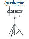 MANHATTAN 461412- Soporte de Piso para Pantallas de 37 a 70 Pulgadas/ 35 Kg de Carga/ Trípode con Ajuste de Altura de 1.24 a 1.88 Mts/ Ajuste de Inclinación/ VESA 200/ 400x200/ 300/ 400/ 600x400/