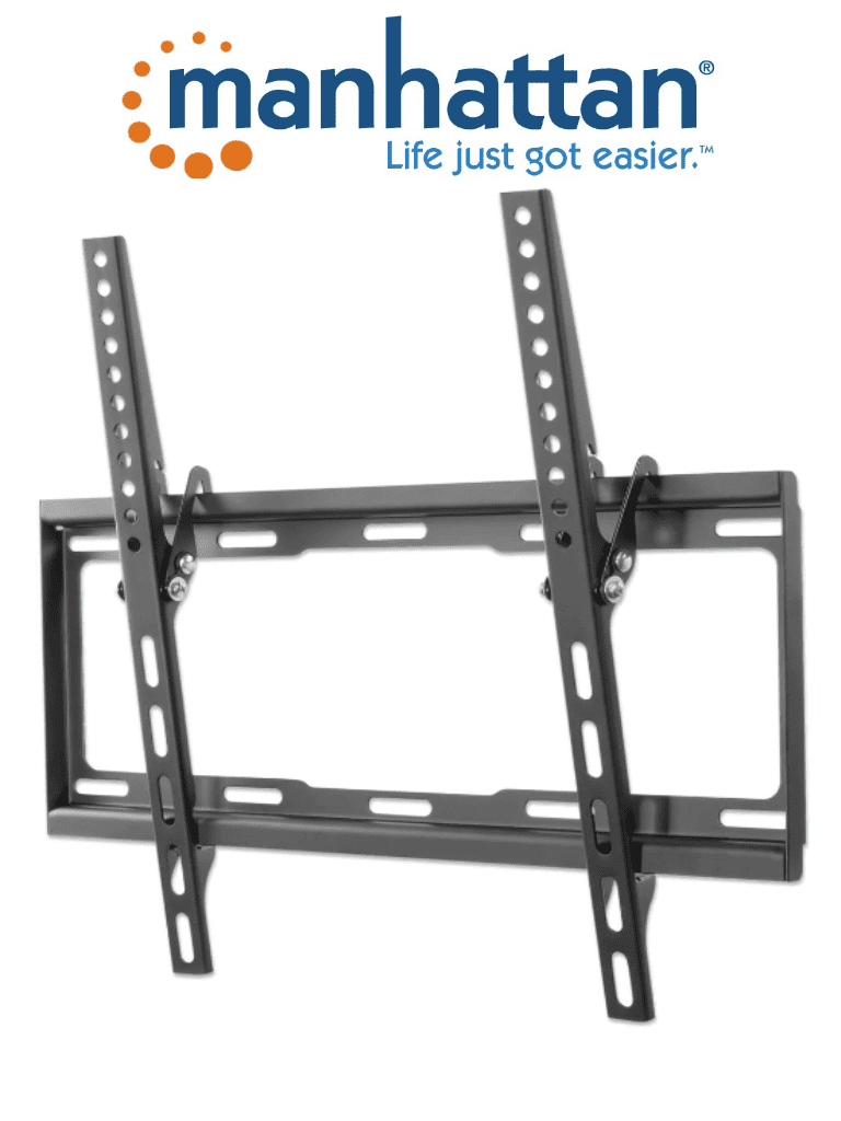 [MAN0530012] MANHATTAN 460941 - Soporte de Pared para Pantallas de 32 a 55 Pulgadas/ 35 Kg de Carga/ Ajuste de Angulo Vertical de 0 a 14 Grados/ Acero Reforzado/ VESA 200/ 300/ 400x200/ 400 