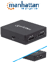 MANHATTAN 207652 - Splitter / Divisor de Video HDMI/ FullHD/ 1 Entrada y 2 Salidas/ Distancia de Entrada 15 Metros/ Distancia de Salidas 15 Metros/ Soporta Conexión en Cascada/ Soporta sonido LPCM, Sonido Master DTS-HD y Dolby TrueHD/