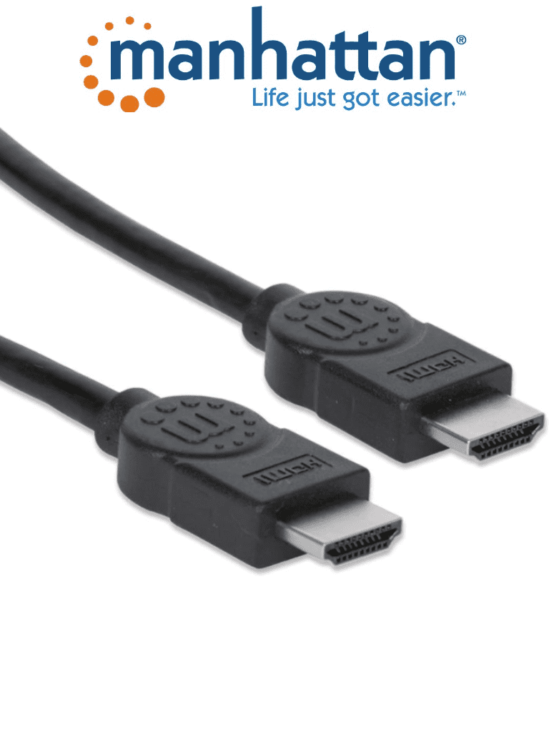 MANHATTAN 323260 - Cable HDMI de Alta Velocidad de 15 Metros / Resolución 4k@30Hz/ Soprota 3D y Canal de Ethernet de 100 Mbps/ HDMI Macho a Macho/ Soporta Canal de Retorno de Audio (ARC)/ Blindado para Reducir Interferencia/ 