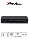 DAHUA PFS3010-8ET-65 - Switch Poe de 10 Puertos Fast Ethernet/ 8 Puertos Poe/ 2 Puertos Uplink/ 65 Watts Totales/ Soporta PoE Watchdog/ Switching 2.0 Gbps/ Con Protección de Descargas/