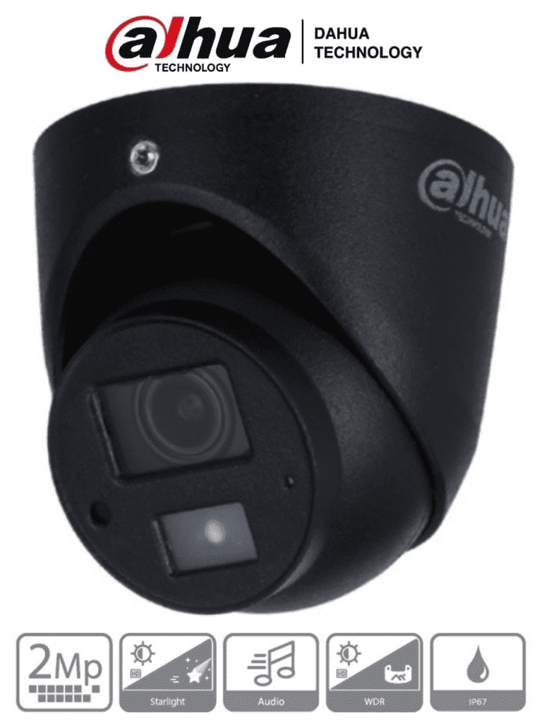 DAHUA HAC-HDW1231G-A - Cámara Mini Domo de 2 Megapixeles/ Super Adapt/ Diseño Compacto/ Lente de 2.8mm/ 102° de Apertura/ Microfono Integrado/ WDR Real de 130 dB/ IR de 20 Mts/ IP67/ 