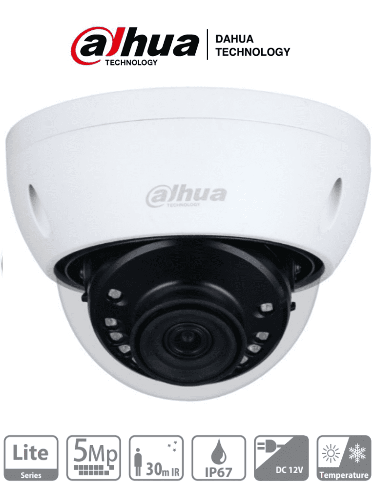 [DHT0300035] DAHUA HAC-HDBW1500E-28 - Cámara Domo de 5 Megapixeles Antivandalica/ Lente de 2.8mm/ 111 Grados de Apertura/ IR de 30 Mts/ IP67/ IK10/ Soporta: CVI/CVBS/AHD/TVI/