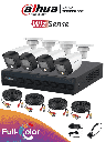 DAHUA FULLCOLORKIT- Kit de 4 Canales Full Color de 2 MP/ DVR Cooper-I WizSense/ Con IA/ H.265+/ 4 Camaras Full Color de 2 Megapixeles/ 4 Ch + 1 IP o Hasta 5 Ch IP/ 4 Ch SMD Plus/ Busqueda de Humanos y Vehiculos/ Accesorios Incluidos