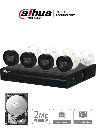 DAHUA KITNVR1104HS-P+4C1TB- Kit IP de 4 canales con NVR con 4 puertos PoE, 1TB de almacenamiento, y 4 cámaras bullet de 2MP con IR de 30 metros y clasificación IP67 para exteriores. Ideal para una vigilancia eficiente y robusta. #KitDahua