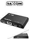 SAXXON LKV312HDR-V2.0 - Divisor de Video HDMI 4K de 1 Entrada y 2 salidas/ Soporta Resolución 4Kx2K @30Hz/ 1080P Full HD/ Distancia de 10 Metros en Entrada y Salidas/ Switch EDID para Autoajuste de Resolución/