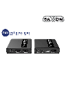 SAXXON LKV223 - Kit extensor de video HDMI/ Resolucion 1080P/ 60 Hz/ Hasta 70 metros con Cat6/ 6A/ 7  Cero latencia/ Loop HDMI/ Soporta HDR/ Infra rojo de 2 vías/ Salida de audio/