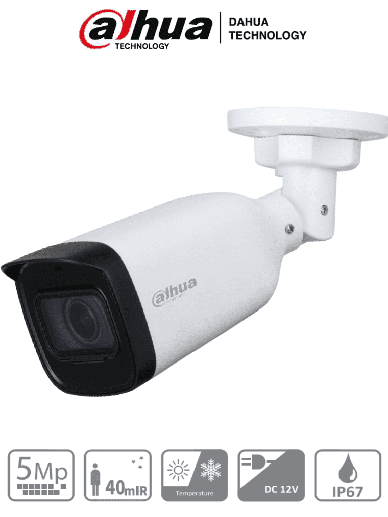 [DHT0290053] DAHUA HAC-B3A51-Z - Camara Bullet de 5 Megapixeles/ Lente Motorizado de 2.7 a 12 mm/ IR de 40 Mts/ IP67/ CVI/CVBS/AHD/TVI/ 