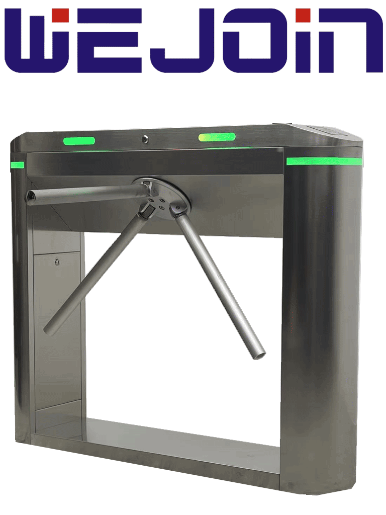 WEJOIN WJTS212 - Torniquete Automático Motorizado con Servo Motor / 3 Millones de Ciclos / Bidireccional / Tipo Puente / Alto Flujo / Acero Inoxidable / Indicador Led / Semi-Exterior / 25~35 personas por minuto