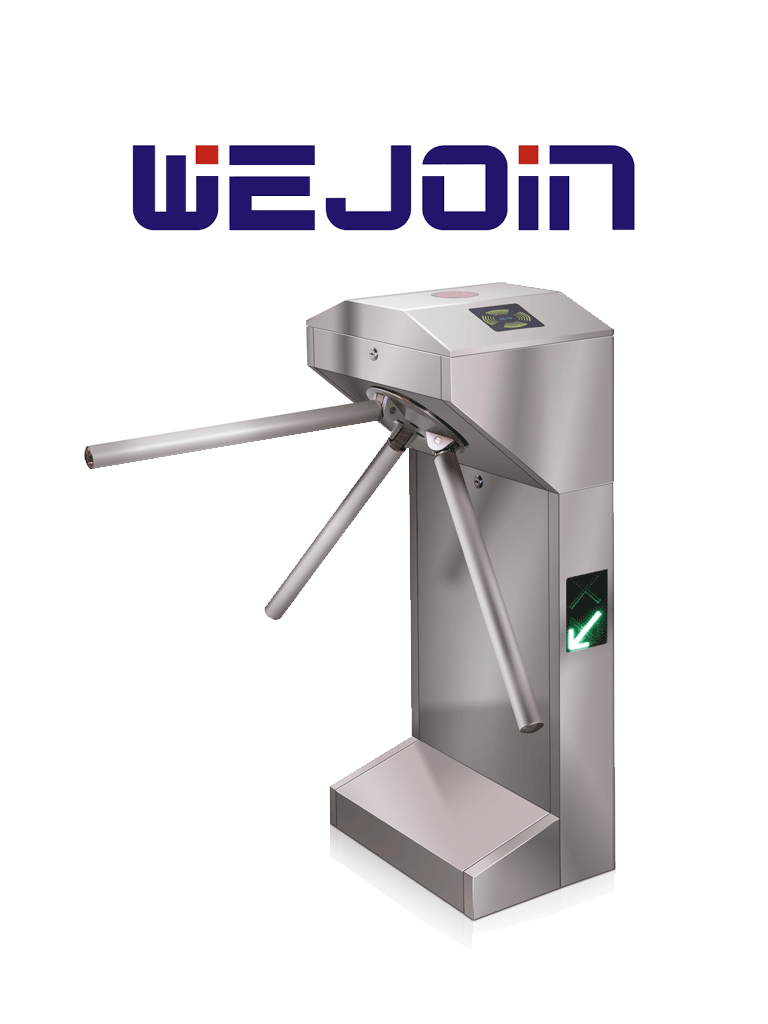 WEJOIN WJTS213 - Torniquete Automático Motorizado con Servo Motor / 3 Millones de Ciclos / Bidireccional / Alto Flujo / Acero Inoxidable / Indicador Led / Semi-Exterior / 25~35 personas por minuto / Libre de Mantenimiento