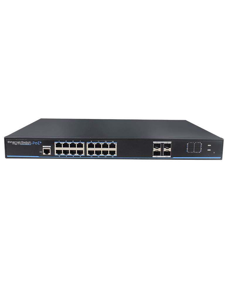 Utepo UTP3-GSW1604S-MTP250 - Switch Gigabit PoE/ Administrable Capa 2/ 16 Puertos GE PoE 802.3 af&at/ 4 Puertos SFP/ Presupuesto PoE 230W