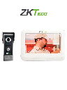 ZKTECO VDP03B3 Kit - Kit de Videoportero Analógico / Monitor de 7 Pulgadas / Frente de Calle con cámara de 1 MP / Angulo de Visión 87° /  Conexión hasta 4 monitores #preciosbajos