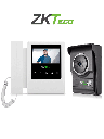 ZKTECO VDP04B4 Kit - Kit de Videoportero Analógico / Monitor de 4.3 Pulgadas / Frente de Calle con cámara de 1 MP / Ángulo de Visión 80° / Conexión hasta 4 monitores #preciosbajos