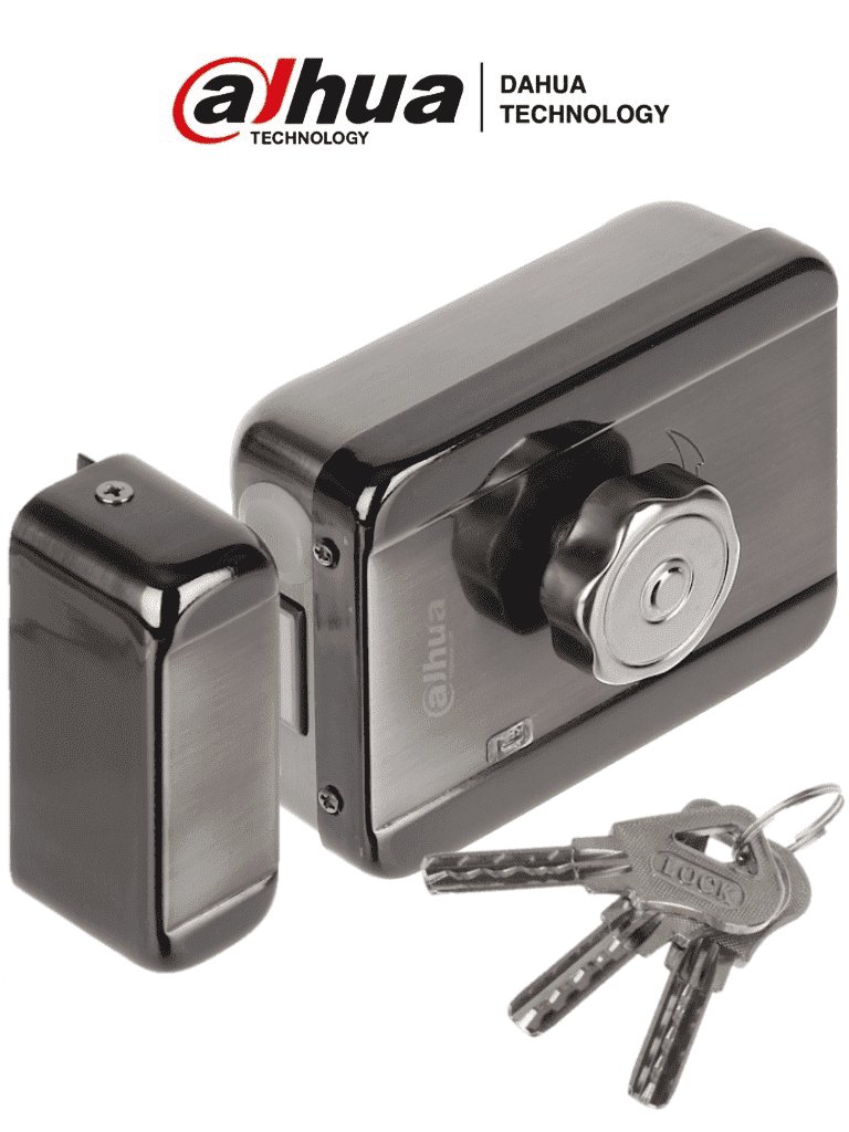 DAHUA DHI-ASF601A - Cerradura eléctrica inteligente con cierre automático, 12 VDC, bidireccional (izquierda o derecha). Ideal para puertas de madera, metal y emergencia. Compatible con videoporteros y control de acceso