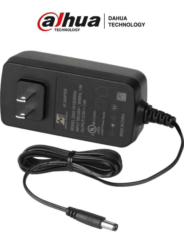 DAHUA S042-1A120300HU - Fuente de Poder de 12 Vcc 3 Amperes/ Voltaje de Entrada de 90 a 264 Vac/ Con Protección Contra Descargas/ Certificación UL/ 