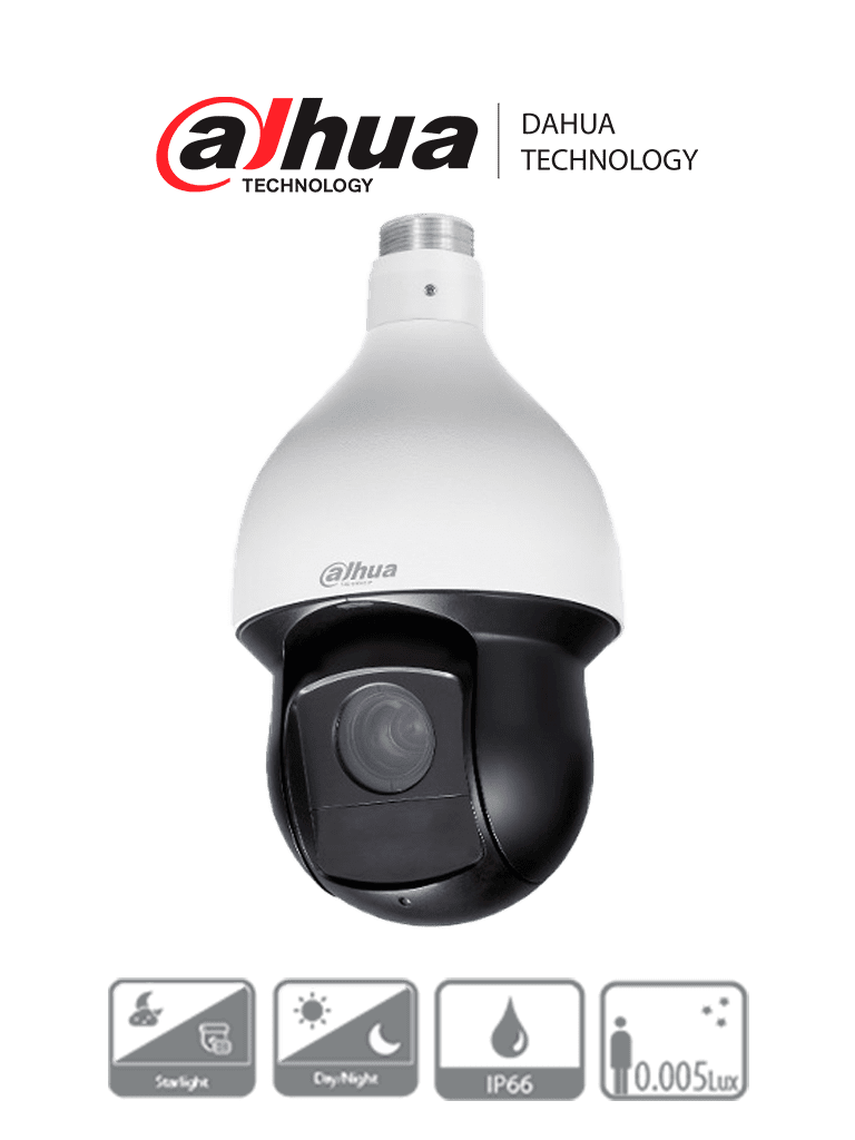 DAHUA DH-SD59225-HC-LA - Cámara PTZ de 2 Megapíxeles/ 1080p/ 25x de Zoom Óptico/ IR de 150 Metros/ WDR Real 120 dB/ Starlight/ IP66/ E&S de Alarmas/ #PFDahua