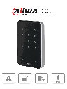 DAHUA DHI-ASR2101A - Lectora de Tarjetas MiFare con Teclado Touch/ para Password/ Conexión RS-485 y Wiegand/ Leds Rojo y Verde/ Fondo de Luz Azul