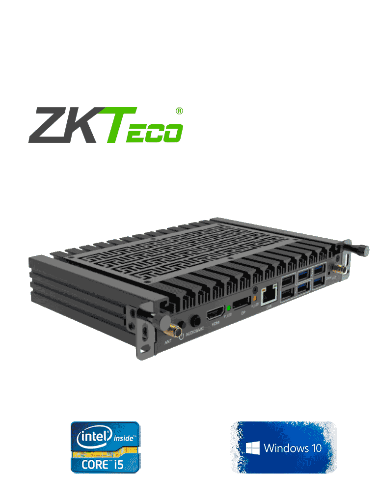 [ZKT2080001] ZKTECO OPS8581 - Módulo OPS para Pantalla Interactiva ZK Serie IWB / Procesador Intel Core I5 / 8 GB DDR RAM / Disco Duro SSD de 128 GB / Salida HDMI y DP / 1 Puerto RJ45