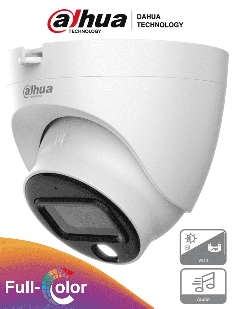 [DHT0300052] DAHUA HAC-HDW1239TLQN-A-LED - Camara Domo de 2 Megapixeles/ Full Color/ Lente de 2.8 mm/ 107 Grados de Apertura/ WDR Real de 130 dB/ 20 Metros de Iluminación/ Microfono Integrado/ IP67/ Facil Instalación/ #ProHDCVI