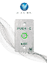 YLI YWP880BLED - Botón Liberador de Puerta con Led / Aprueba de Agua IP68 para Exterior / Acero Inoxidable / Compatible con caja de instalación 76017