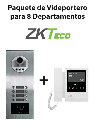 ZKTeco VE08A01PAQ4P - Paquete de Videoportero para 8 Departamentos VE08A01 con 1 Monitor VDPIB4 de 4.3 pulgadas