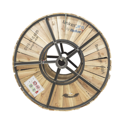 [183619] Carrete de 4 km de Fibra Óptica para Exterior G.652D, Armada, Monomodo de 24 Hilos, Loose Tube, Color Negro