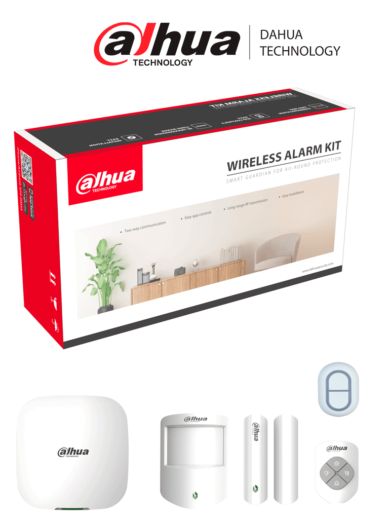 [DHT2480020] DAHUA ART-ARC3000H-03-W2+DHI-ARD822-W2 - Paquete de Kit de Alarma Wifi y Ethernet + Botón de Pánico de 2 Botones/ Incluye Hub / 1 Contacto Magnético/ 1 Control Remoto/ 1 PIR/ 1 Botón de Pánico de 2 Botones/ #AlarmasDahua (Hasta Agotar Existencias)
