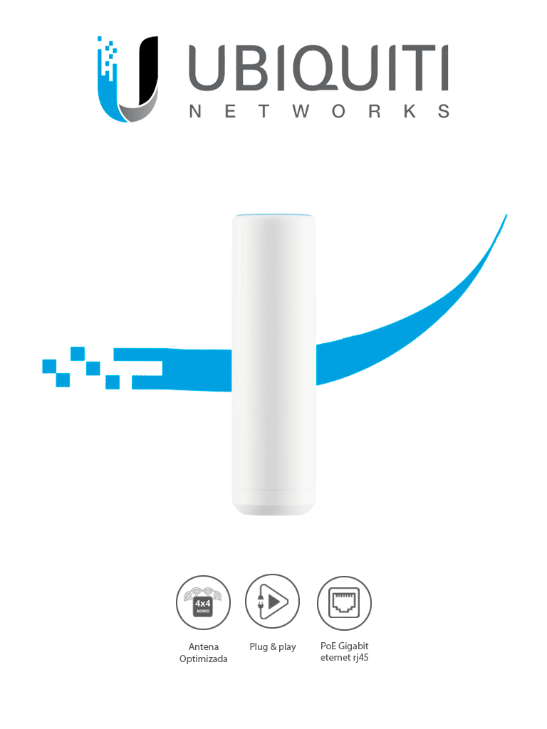 UBIQUITI U6-MESH - Punto de acceso WiFi 6 PRO/ MIMO 4x4/ Doble Banda 802.11ax/ Interior & Exterior/ Tasa de transferencia de hasta 4.8Gbps en 5GHz/