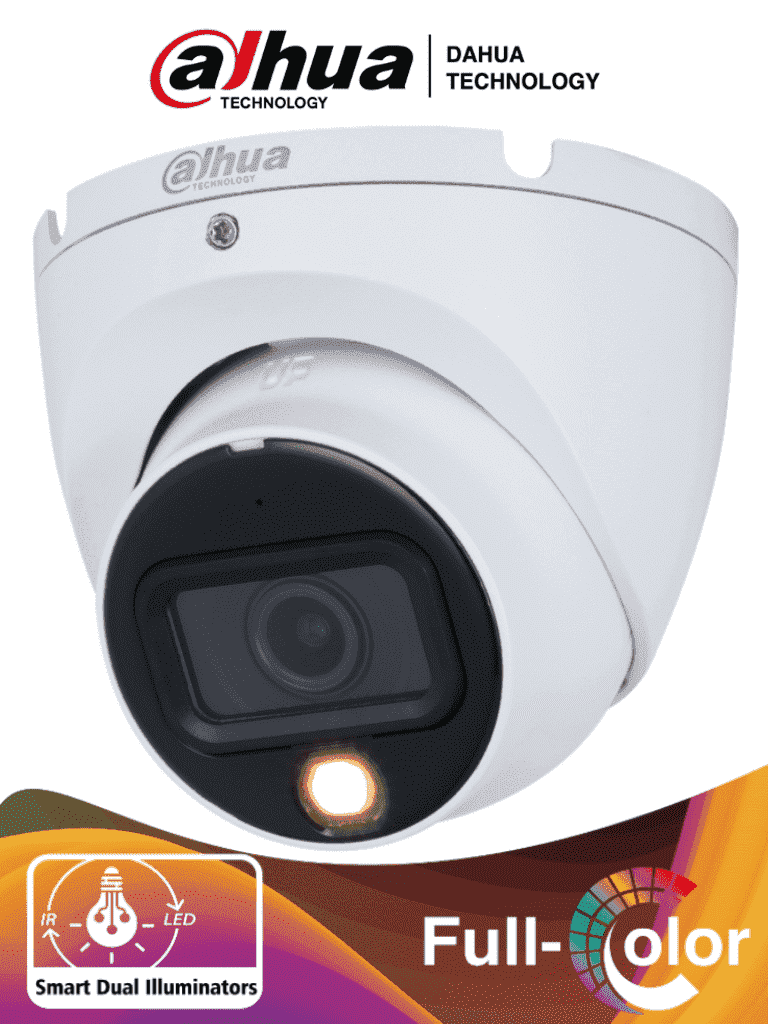 DAHUA HAC-HDW1801TLM-IL-A - Camara Domo 4k/ Iluminador Dual Inteligente + Full Color/ Lente de 2.8mm/ 106 Grados de Apertura/ 20 Metros de Iluminación IR y Visible/ Super Adapt/ Microfono Integrado/ WDR Real de 120 dB/ IP67/ #LoNuevo