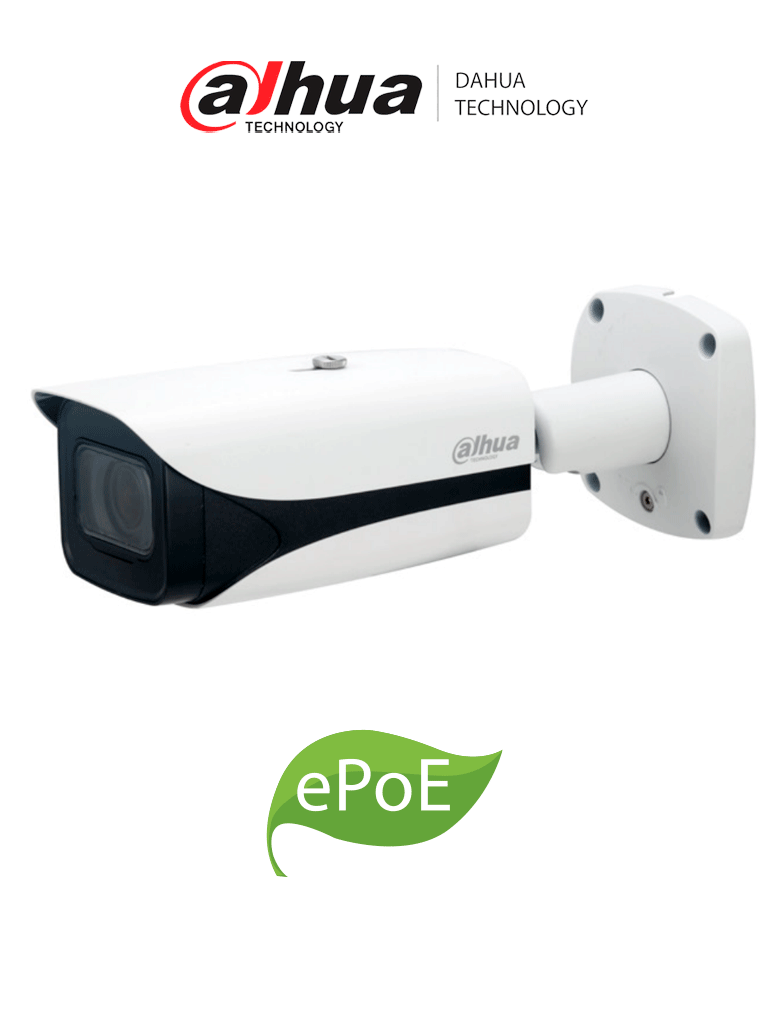 [DHT0030126] DAHUA IPC-HFW5241E-Z12E - Camara IP Bullet de 2 Megapixeles/ WizMind S/  Lente Motorizado de  5 a 60 mm/ IR de 150 Metros/ IA/ Imagen Mejorada/ Microfono Integrado/ Metadatos/ Face Detection/ Conteo de Personas/ E&S de Alarmas y Audio/ IP67/ IK10/ ePoE/ 