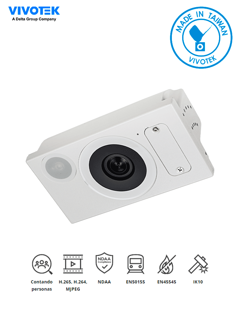 VIVOTEK SC9133 - CAMARA IP 2MP PARA CONTEO DE PERSONAS EN TRANSPORTES/ TECNOLOGIA 3D/ ALTA PRECISION/ LED DE LUZ BLANCA