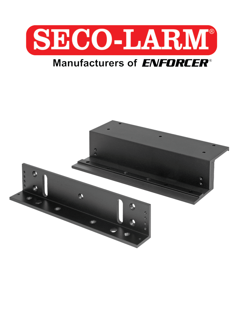 [SEC0850005] E941S600BZQ - Soporte en Z Negro Para Cerraduras Electromagnéticas De La Serie 600 Lb modelo E941SB600PQ