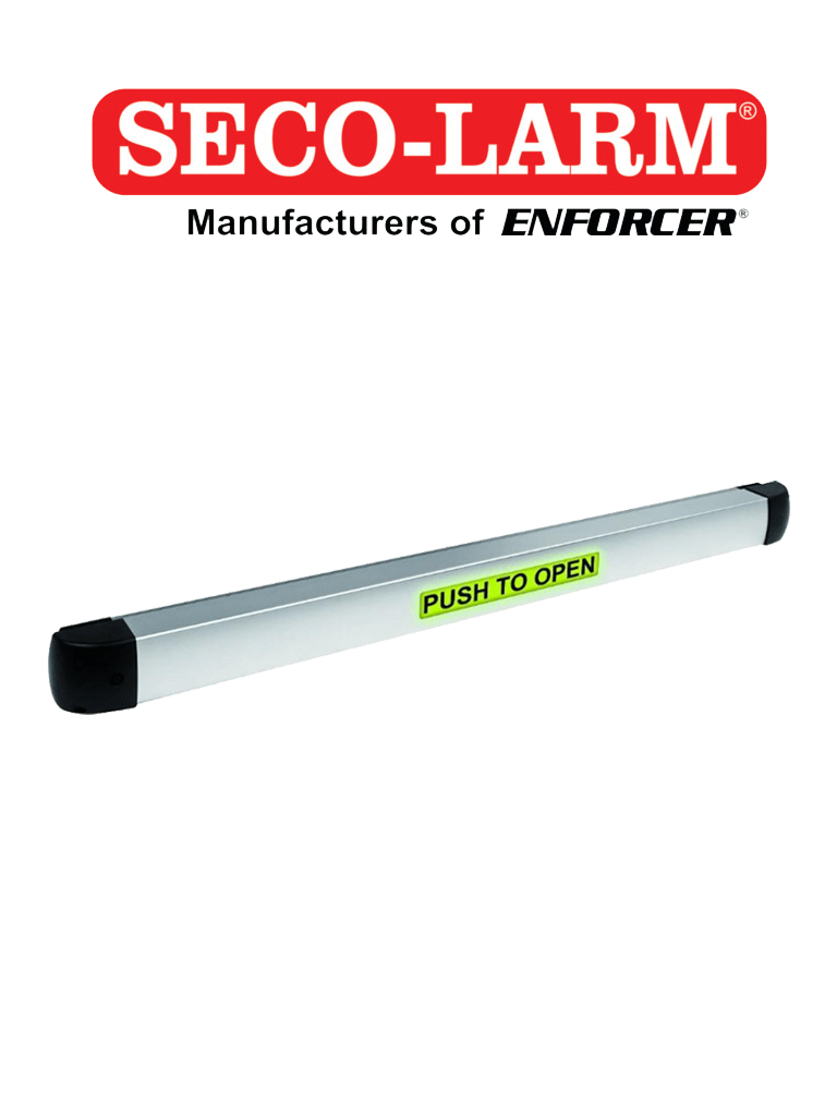 SECO-LARM SD961A36SLQ - Barra Para Salida De Emergencia Con Led / Zumbador 92db / Temporizador (Ajustable De 0.5 A 60 Segundos)