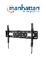 MANHATTAN 461986 - Soporte para monitor con montaje en pared  / Pantallas de 37" a 70" / Soporta hasta 50 Kg / Disceño ultra delgado / Color Negro / VESA / Instalación Fija #Nuevos2024