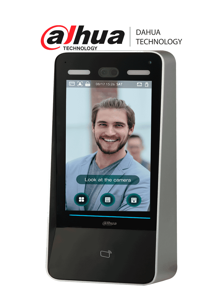 DAHUA DHI-ASI8213Y-V3 Control de Acceso con Reconocimiento Facial/ Pantalla táctil LCD de 10,1 pulgadas/ Lente doble gran angular de 2 MP/ 100 000 imágenes de rostros y trabajar sin red/ detección de vida/