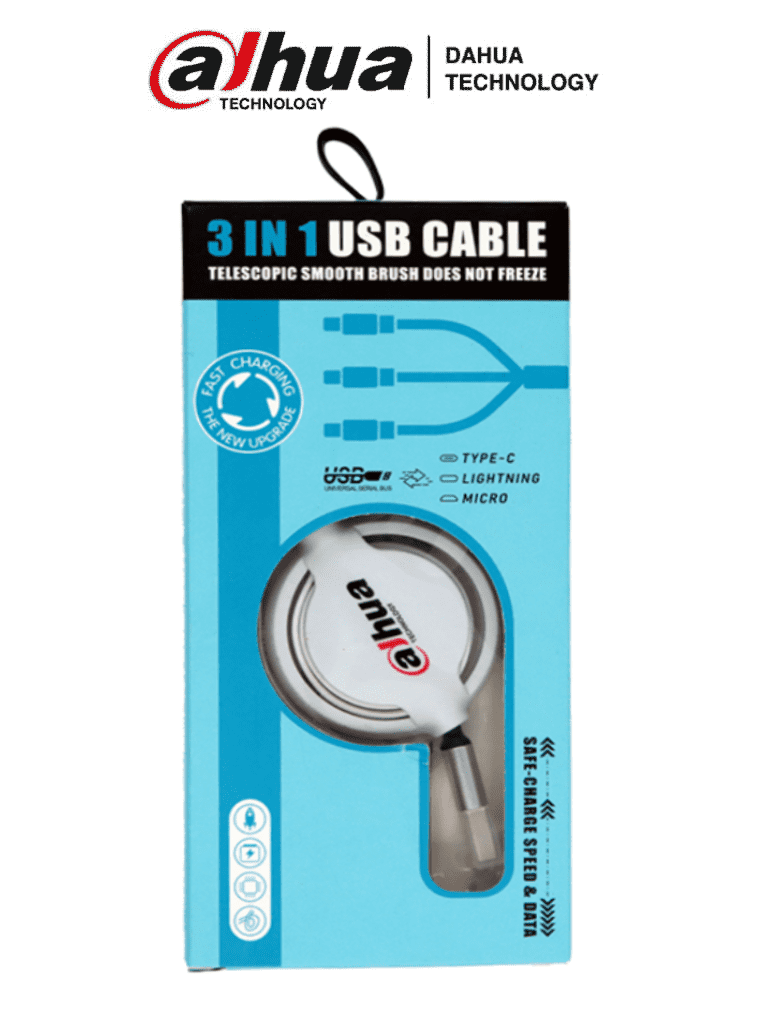 DAHUA MATPRO032 - Cable de USB a Multiples Conectores/ Con Logo Dahua/ Promocional