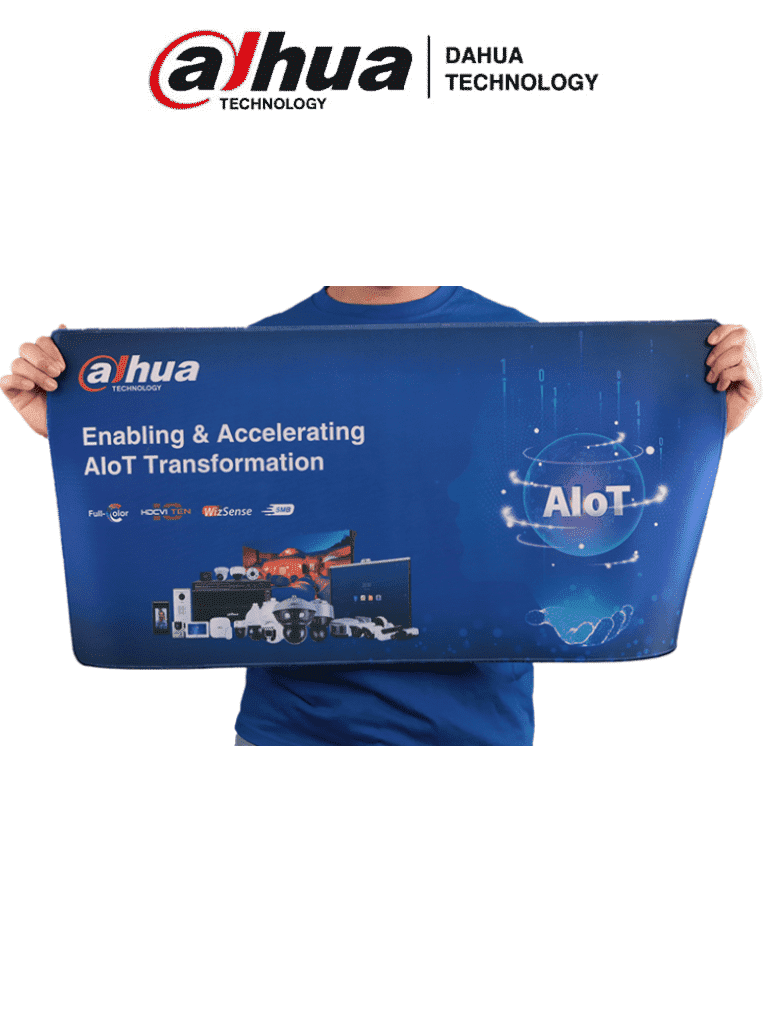 DAHUA MATPRO038 - Mouse Pad Largo Color Azul/ con Logo Dahua/ Promocional