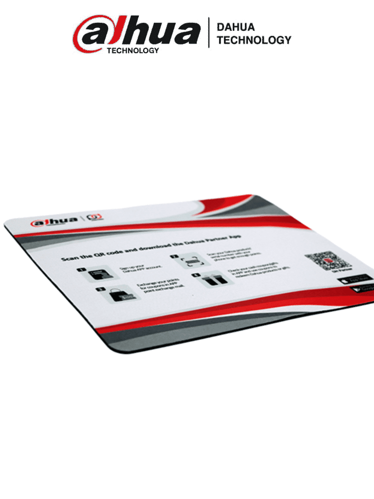 [DHT3010067] DAHUA MATPRO047 - Mouse Pad Blanco con Info Dahua Partner APP/ Promocional