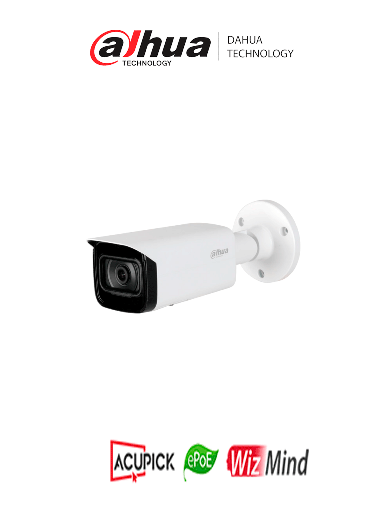 [DHT0030127] DAHUA DH-IPC-HFW5442T-SE - Camara Bullet de 4 Megapixeles WizMind S/ Video Metadata/ IA SSA/ Detección Facial/ Heat Map/ Conteo de personas/ Lente de 2.8mm/ IR de 80 Metros/ SMD 3.0/ Ranura para micro SD/  ePoE/ IP67/ IK10 #LoNuevo