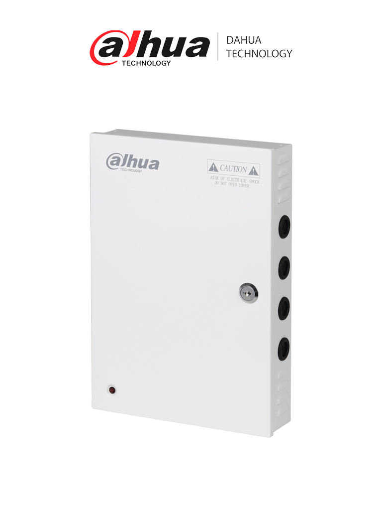 DAHUA DH-PFM343-19CH - Fuente de Poder de 12 Vcc 20 Amperes/ Con Distribuidor para 19 Camaras/ Con Fusibles Intercambiables/ Voltaje de Entrada de 90 a 264 Vac/ Gabinete Metalico con Cerradura/ Protección contra Descargas/ #LoNuevo