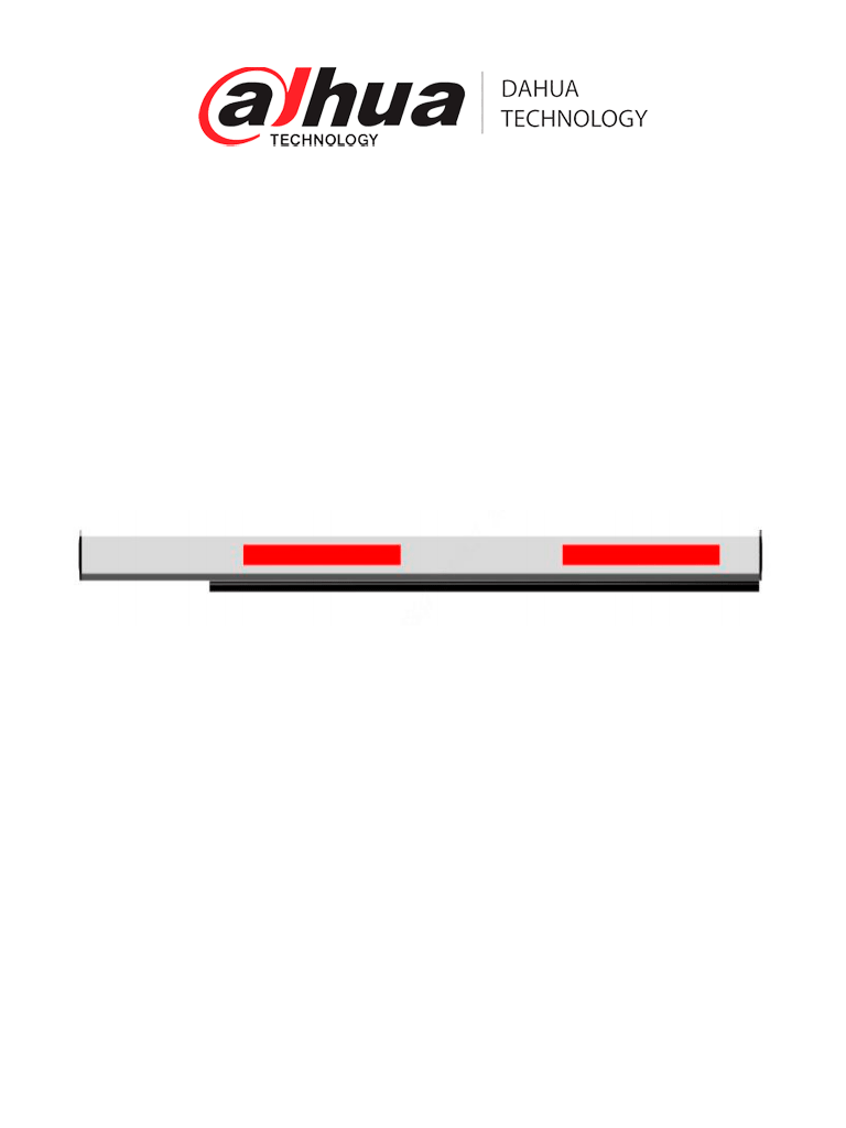 DAHUA IPMECD-0312-M30 - Brazo de 3 Metros de Aluminio para Barerra Vehicular Dahua/ Universal Derecha Izquierda/ Tira de Goma Elástica Anti -Aplastamiento/ Antioxidación