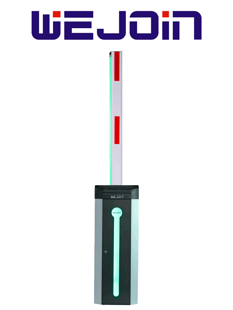 WEJOIN WJCB120VFIL56LED - Barrera Vehicular Izquierda con Led / Alto flujo / Motor 24 VDC / Brazo Octagonal de 6 Metros / Velocidad 5 Segundos / Dirección Ajustable