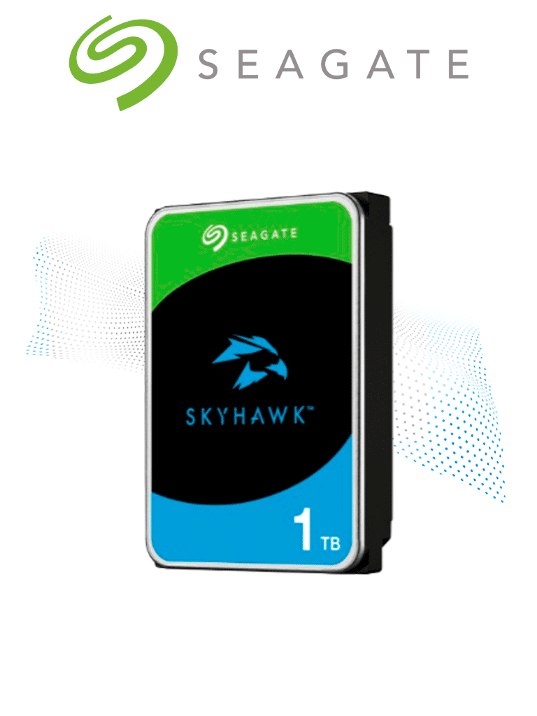 SEAGATE ST1000VX013 - Disco Duro de 1TB serie SkyHawk 3.5" / SATA III / 6Gbit/s / 6400 RPM / 256 MB Caché 