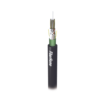 Kilómetro de Fibra Óptica para Exterior G.652D, Armada, Monomodo de 24 Hilos, Loose Tube, Color Negro (Para Instalación en Ducto/Subterráneo)