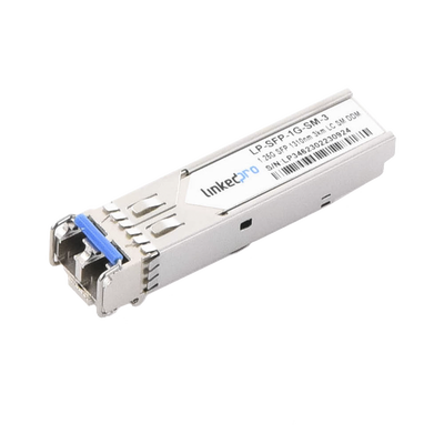 [215101] Transceptor SFP (Mini-Gbic) / Monomodo / 1.25 Gbps de velocidad / Conectores LC Dúplex / Hasta 3 km de Distancia