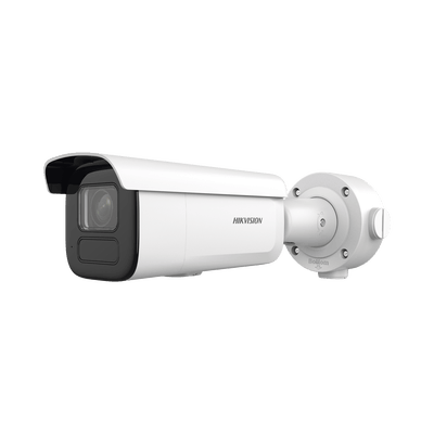 Bala IP 6 Megapixel / Lente Mot. 2.7 a 13.5 mm / 60 mts IR EXIR / Exterior IP67 / IK10 / ACUSENSE / DARKFIGHTER / Captura Facial / PoE+ / Micro SD / Audio y Alarmas I/O