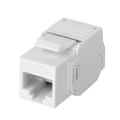 [208559] Módulo Jack Keystone Cat6 (toolless), con terminación en ángulo 180 º Color Blanco, Compatible con Faceplate y Patchpanel Linkedpro