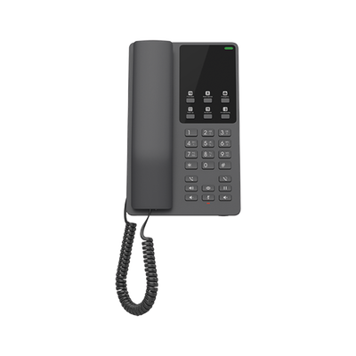 [214680] Teléfono IP Hotelero, 2 líneas SIP con 2 cuentas, codec Opus, IPV4/IPV6, color negro, con gestión en la nube GDMS